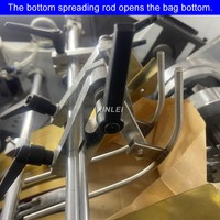 Machine de fabrication de sacs en papier à fond plat et à corde ronde à grande vitesse, contrôlée par 7 servomoteurs, 450TJ, pour l'emballage de vêtements et de produits de vente au détail