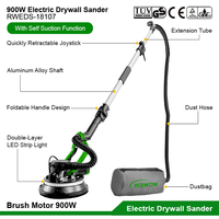 Outils électriques industriels 900W ponceuse électrique à mastic pour cloisons sèches lumière LED poussière vide surface murale girafe ponceuse