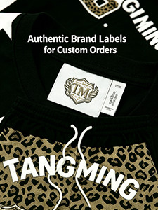 Conjuntos Coordinados de Verano 2026 de Alta Calidad Personalizados, Estampado de Leopardo, Estilo Hip Hop, 95% Algodón, 5% Elastano, 280GSM, <span class=keywords><strong>Chándal</strong></span> Informal para <span class=keywords><strong>Hombre</strong></span> - Product Image 4