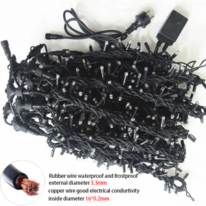 Custom 1000 LED <strong>Curtain</strong> Fairy String <strong>Light</strong> Outdoor Waterproof IP65 Rubber Copper Wire for Camping Wedding Christmas Decorations - Product Image 2