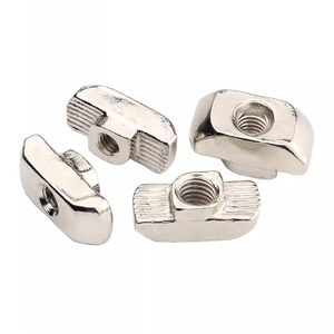 Accessoires pour <span class=keywords><strong>profil</strong></span>és aluminium Série 4040 : Écrous en T M4 M5 M6 à encastrer, zingués à haute résistance, pour fente de 8 mm - Product Image 1