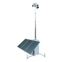 Torre de Vigilancia Solar con Remolque, Torre de Luz con CCTV, Remolque de Observación Móvil, Torre de Seguridad Solar con Cámara CCTV