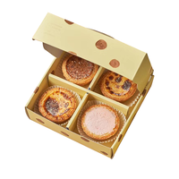 Boîtes à cupcakes en papier kraft blanc personnalisées écologiques, boîte à tartelettes aux œufs 2/4/6 pièces pour l'emballage avec fenêtre