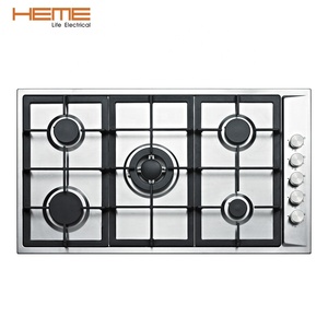 Home <b>Kitchen</b> 5 Burner Gas Cooktop with Stainless Steel Surface Convenient for Home Use - Product Image 1