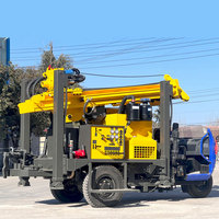 Appareil de forage de puits d'eau de roche monté sur tricycle de 200m avec composants de noyau de pompe 220v Machine pour le forage de puits d'eau bon marché