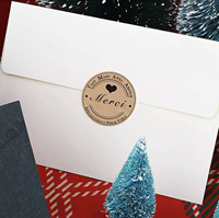 Étiquettes personnalisées imprimées avec logo personnalisé adhésif en papier kraft brun naturel recyclable