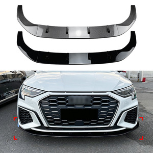 Audi A3 8Y S3 2021 Front Bumper Lip Carbon Fiber Texture Matte Finish Exterior Modification Part 486 - Product Image 1