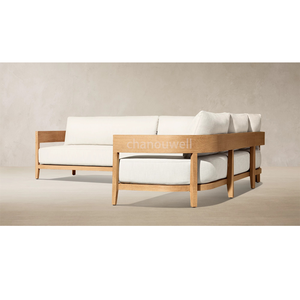 Canapé d'extérieur <span class=keywords><strong>en</strong></span> bois <span class=keywords><strong>de</strong></span> teck élégant pour <span class=keywords><strong>jardin</strong></span>, mobilier <span class=keywords><strong>de</strong></span> <span class=keywords><strong>salon</strong></span>, canapé d'angle modulable style architecture royale pour l'extérieur - Product Image 6