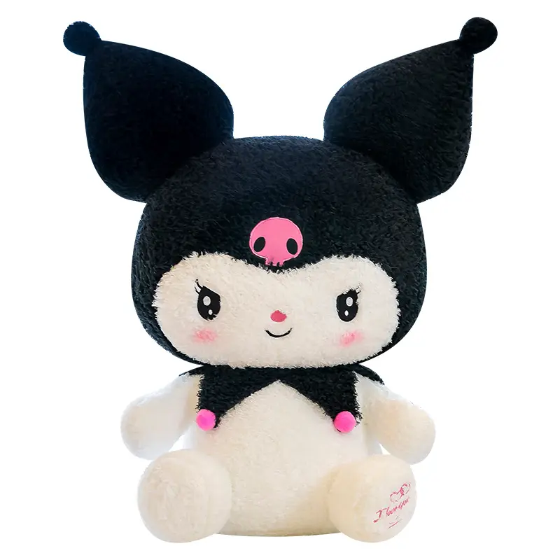 Nuevo diseño gran oferta dibujos animados personalizados Lovely Kuromi suave cómodo bebé abrazando almohada muñeca peluche animales de peluche juguete Decoración