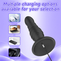 Plug anal vibrant à 9 modes de poussée et 9 modes de vibration, contrôle par application, masseur de prostate en silicone, OEM ODM, logo personnalisé
