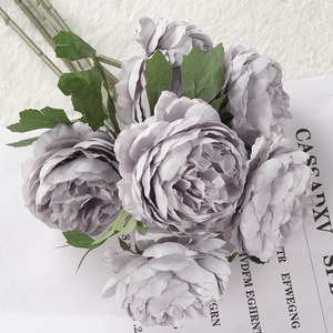 Flores de Seda de Peonía Roja Artificiales Hechas a Mano al por Mayor, Estilo Moderno Realista, Decoración Ecológica para el Hogar, Bodas y Fiestas - Product Image 2