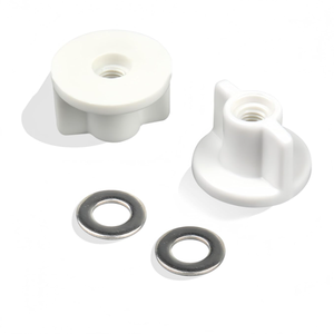 Toilettensitz-Rückmutter- und Unterlegscheiben-Set M6 Gewinde – Ersatzteile für die Toilettensitzbefestigung – Toilettenhardware-Ersatz - Product Image 1