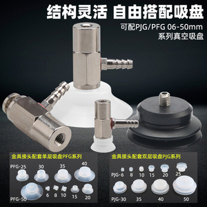 Brazo Robótico PFYK con Soporte de Ventosa, Cabezal de Admisión de Aire Lateral Amortiguador, Compatible con Neumática Industrial PJG PFG - Product Image 2