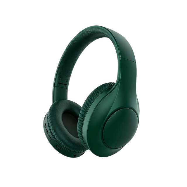 Sports-Use Dynamic Wireless Wired Over-Ear Headset for Mobile Phones BT V5.4 Adjustable Folding AAC Codecs Travel ENC Noise