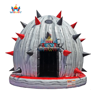 Domo Inflable Comercial de Baloncesto con Diseño de Disco Rock y Aro de Baloncesto de Neón, Especialmente Diseñado para el Juego de Niños - Product Image 1