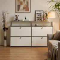 Mueble Buffet Modular Metálico Personalizado OEM ODM, Moderno, Ahorra Espacio, con Múltiples Cajones, para Decoración, Credenza, Apartamento, Estudio