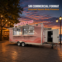 Remorque de camion de cuisine mobile Wetruth avec cuisine entièrement équipée, remorque de restauration commerciale pour la vente de restauration rapide en plein air
