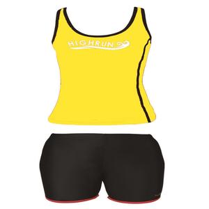 Costumi da bagno esotici giallo e blu Sexy Bikini Set di un pezzo elegante costumi da bagno per il nuoto di allenamento - Product Image 6