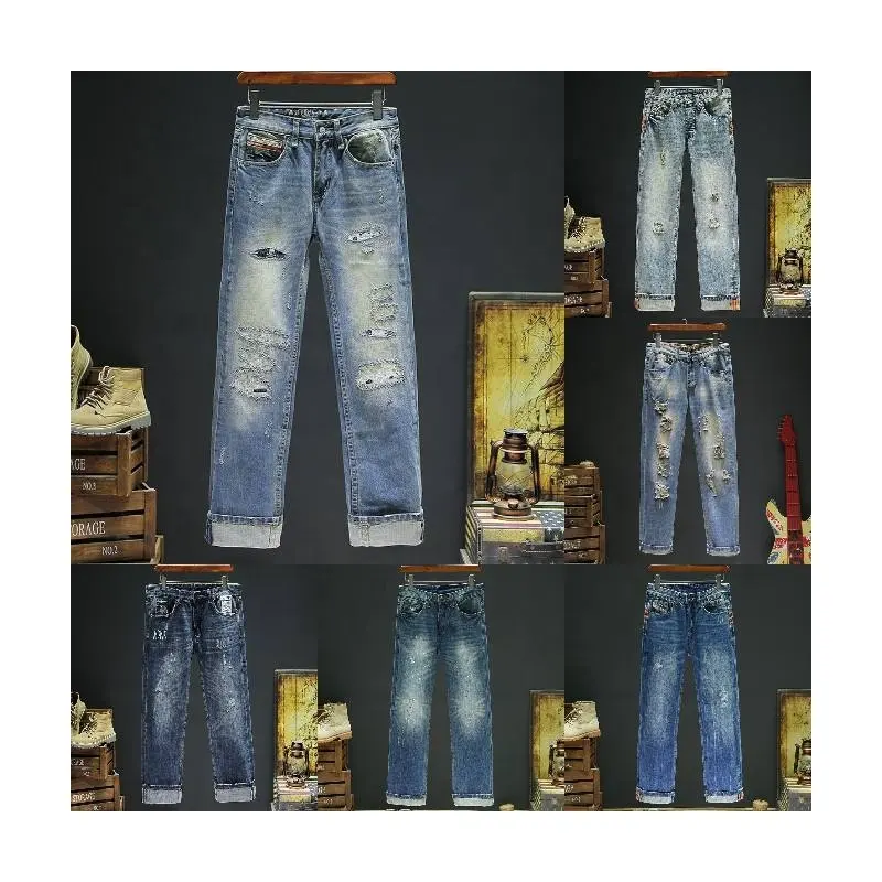 Top Qualität individuelle Moden atmungsaktive elastische türkische Jeans mit Aufdruck Herren Luxusjeans für Herren und mehrere Farben-Option