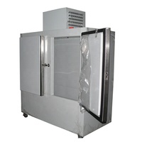 Distributeur vertical de glaçons en acier inoxydable à 2 portes, refroidissement direct, personnalisable, station à glaçons commerciale extérieure 5 étoiles