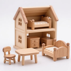 Houten Miniatuur Meubels Poppenhuis Voor Kinderen Kinderen Geschenken Poppenhuis Doen Alsof Spelen Fabriek Levering Groothandel Educatief Speelgoed - Product Image 3