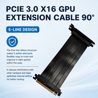 Câble Riser PCIe 3.0 x16 à 90 degrés, 16 Go/s, conception à cinq fils, cuivre étamé, montage vertical de GPU, câble pour boîtier PC ITX