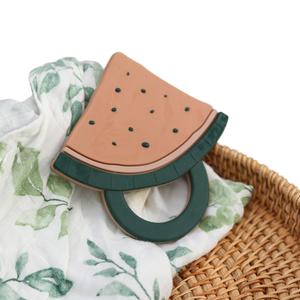 Ecológico bebé recién nacido silicona dentición sandía juguetes bebé silicona sonajeros <span class=keywords><strong>mordedor</strong></span> - Product Image 2