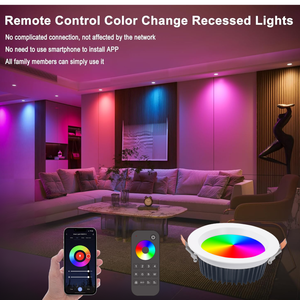 5 inch 20 Wát màu thay đổi DMX512 tuya Wifi app điều khiển chống chói trong nhà <span class=keywords><strong>RGB</strong></span> RGBW Led Downlight - Product Image 6