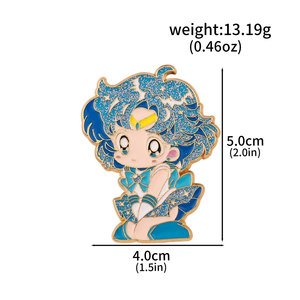 En gros <span class=keywords><strong>Sailor</strong></span> <span class=keywords><strong>Moon</strong></span> Anime : Porte-clés en alliage, Collier, Bracelet, Épingle, Broche, Porte-clés en métal à thème dessin animé, Accessoires de bijouterie, Cadeau - Product Image 3