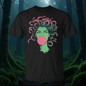 T-shirt Medusa Bubblegum, déesse mythologique aux cheveux de serpent - Product Image 3