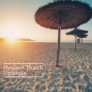 Parapluie de chaume à forte demande pour les repas d'hôtel de plage-Conception de parasol suspendu de poteau en bois de style tropical résistant au soleil/imperméable - Product Image 1