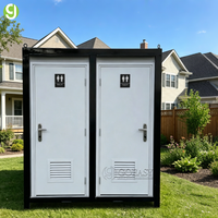 Baño Prefabricado de Lujo Goeasy con Estructura de Acero Galvanizado Personalizada, Contenedor Sanitario de 2 Cabinas