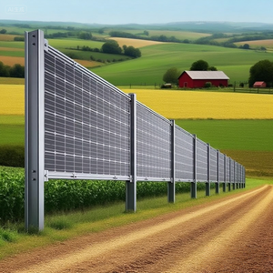 Sistema de montaje de valla solar vertical bifacial <span class=keywords><strong>para</strong></span> paneles fotovoltaicos Estante de tierra de fácil instalación <span class=keywords><strong>para</strong></span> uso en granja o jardín - Product Image 2