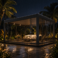 Robuste Pulverbeschichtete Aluminium-Pergola mit Schneelast-Beständigen Lamellendach Verstärktem Rahmen für Balkon Kaltklimazonen