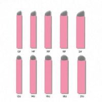 Lames de microblading jetables 12F 14F 16F 18F 21F 12U 14U 16U 18U 21U, aiguilles de tatouage ultra-fines de 0,15 mm, fournitures pour sourcils