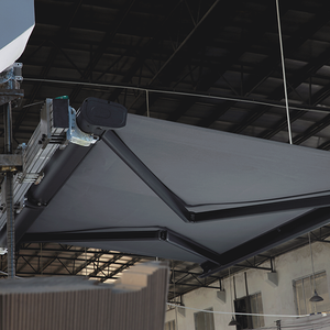 Auvent moderne noir en polycarbonate avec télécommande LED pour <span class=keywords><strong>véranda</strong></span>, couloir, porche, magasin d'extérieur et auvent <span class=keywords><strong>de</strong></span> pluie. - Product Image 3