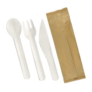 Factory Price Hot Selling Environmental Friendly Package Disposable Dinnerware Cutlery Set Biodegradable Paper Knife