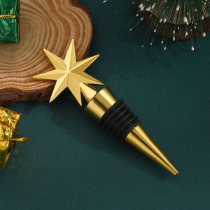 Christmas Tree <b>Wine</b> <b>Stopper</b> Zinc Alloy Gold Finish Bottle Seal For <b>Wine</b> Champagne Holiday Decor - Product Image 3
