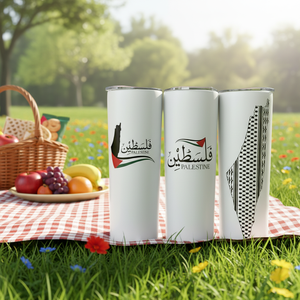 Vaso Personalizado con Logotipo e Ilustraciones Impresas con UV, Diseño Palestino Kuffiyeh, Regalo Personalizado - Product Image 6