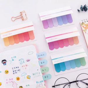 Morandi Six Gradual Change Self-Adhesive Custom Size Message Notes <b>Memo</b> <b>Pads</b> School Gift Portable Learning Office - Product Image 3
