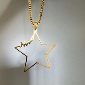 Personalizzato personalizzato <span class=keywords><strong>stella</strong></span> lettera ciondolo logo collana d'oro <span class=keywords><strong>con</strong></span> il <span class=keywords><strong>nome</strong></span> per le donne gioielli regalo - Product Image 6