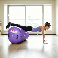 Vente en gros de baril gonflable de gymnastique pour enfants et adolescents, piste de tumbling gonflable de 80 cm à 120 cm avec gonfleur, usine OEM, CE BSCI