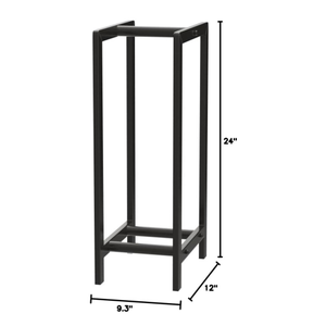 Porta Legna Moderno in Metallo Nero, Supporto <span class=keywords><strong>per</strong></span> Legna da Ardere, Scaffale <span class=keywords><strong>per</strong></span> Stoccaggio Legna con Telaio in Metallo Nero - Product Image 4