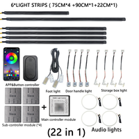 Kit d'éclairage d'ambiance intérieur de voiture Arcyle 22-en-1 Symphony RGBIC Dream Color avec contrôle sans fil par application et bande LED à effet de défilement