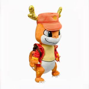 Peluche Dragon Personnalisée en Gros avec Chapeau, Mascotte Loong, Animal en Peluche Kawaii, Peluche Dragon Douce, Cadeau d'Anniversaire ou de Noël pour Enfants - Product Image 1