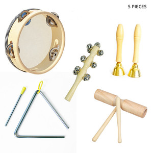 Marteau à <span class=keywords><strong>percussion</strong></span> Orff de jardin d'enfants, jeu d'instruments de <span class=keywords><strong>percussion</strong></span>, castagnettes en bois, triangle pour enfants, jouet en fer, baril à double son - Product Image 3