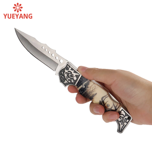 Yueyang 3Cr13 thép gấp dao với độc đáo trang trí ABS xử lý bền lưỡi Nylon vỏ bọc EDC OEM tùy chỉnh cho DIY - Product Image 5