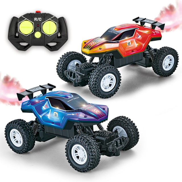 1:16 2.4GHz 4X4 RC Car Off Road Vehicle Toys High-speed Remote-Controlled Climbing Car with Spray and Colorful Lighting