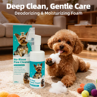 Nettoyant Moussant Doux Sans Rinçage pour Pattes d'Animaux avec Brosse Intégrée – Nettoyage Profond Facile des Pattes Sales d'Extérieur – Soin Quotidien des Pattes d'Animaux