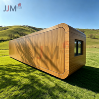 JJM Casa Contenedor Modular Prefabricada de 1-2 Pisos, Diseño Cápsula Espacial Apple Cabin, 20ft 40ft, Hotel, Supermercado, Diseño Moderno de Lujo